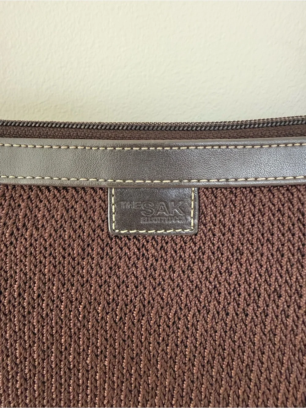 The Sak Espresso Brown Woven Shoulder Bag Y2K